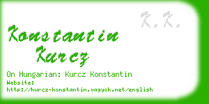 konstantin kurcz business card